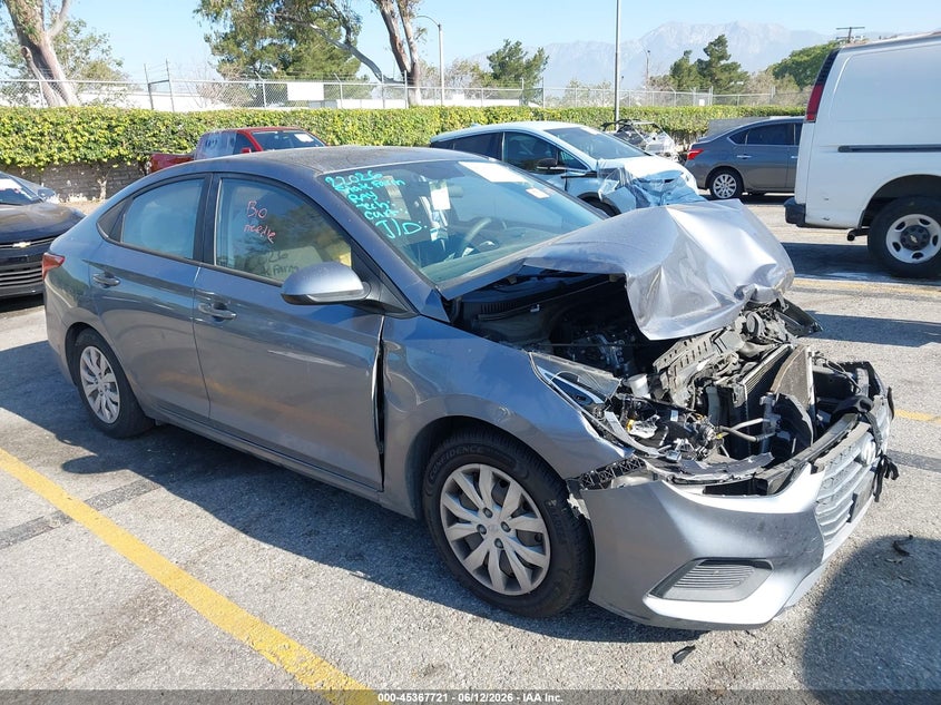 2020 Hyundai Accent VIN 3KPC24A61LE117910 IAAI salvage auction — FRONT END, Salvage (California), sold $875 on 2026-07-09 (photo 1)