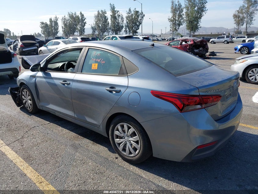 2020 Hyundai Accent VIN 3KPC24A61LE117910 IAAI salvage auction — FRONT END, Salvage (California), sold $875 on 2026-07-09 (photo 3)