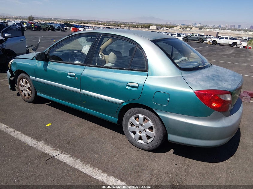 2001 Kia Rio VIN KNADC123516026370 IAAI salvage auction — FRONT END, Salvage (Nevada), sold $25 on 2026-07-17 (photo 3)