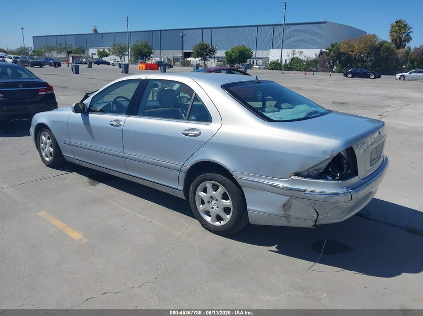 2000 Mercedes-benz S class VIN WDBNG75J9YA132271 IAAI salvage auction — NORMAL WEAR, Salvage (California), sold $400 on 2026-07-20 (photo 3)