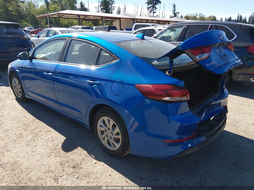 2017 Hyundai Elantra VIN KMHD74LF4HU101336 IAAI salvage auction — REAR END, Bill Of Sale (Washington), sold $2,150 on 2026-07-08 (photo 3)