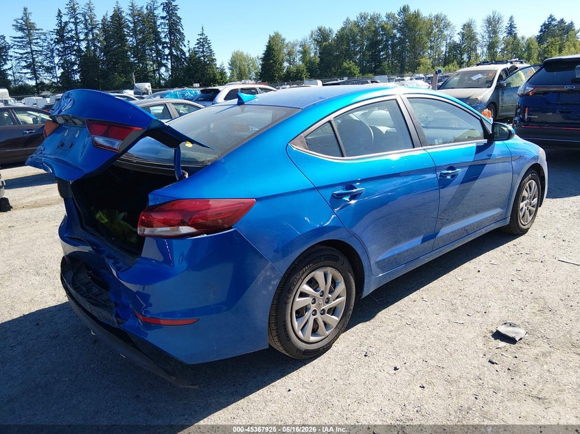 2017 Hyundai Elantra VIN KMHD74LF4HU101336 IAAI salvage auction — REAR END, Bill Of Sale (Washington), sold $2,150 on 2026-07-08 (photo 4)