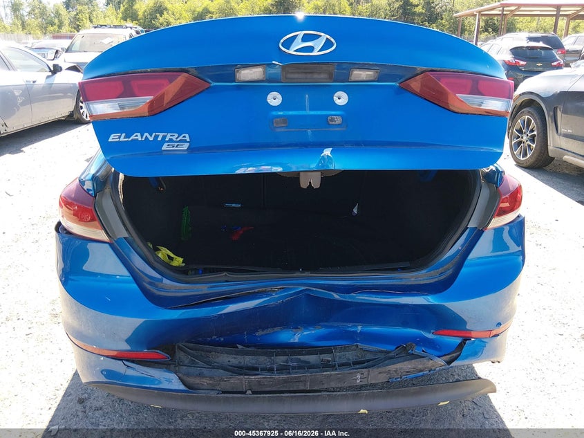2017 Hyundai Elantra VIN KMHD74LF4HU101336 IAAI salvage auction — REAR END, Bill Of Sale (Washington), sold $2,150 on 2026-07-08 (photo 6)