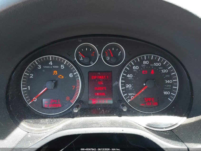 2008 Audi A3 VIN WAUHE78P28A171821 IAAI salvage auction — NORMAL WEAR, Clear (Washington), sold $450 on 2026-07-22 (photo 7)