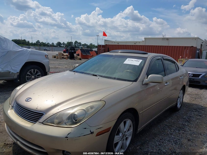 2005 Lexus Es 330 VIN JTHBA30G155075612 IAAI salvage auction — NORMAL WEAR, Repossession Paperwork (Georgia), sold $550 on 2026-07-13 (photo 6)