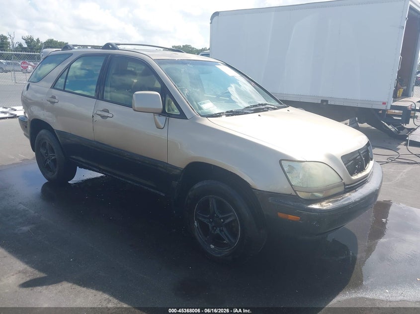 2002 Lexus Rx 300 VIN JTJGF10U220132697 IAAI salvage auction — FRONT & REAR, Clear (Florida), sold $550 on 2026-07-20 (photo 1)