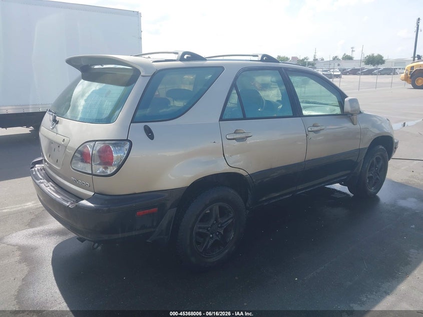 2002 Lexus Rx 300 VIN JTJGF10U220132697 IAAI salvage auction — FRONT & REAR, Clear (Florida), sold $550 on 2026-07-20 (photo 4)