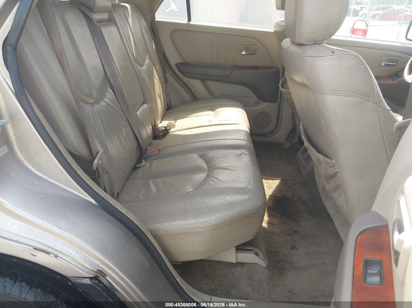 2002 Lexus Rx 300 VIN JTJGF10U220132697 IAAI salvage auction — FRONT & REAR, Clear (Florida), sold $550 on 2026-07-20 (photo 8)