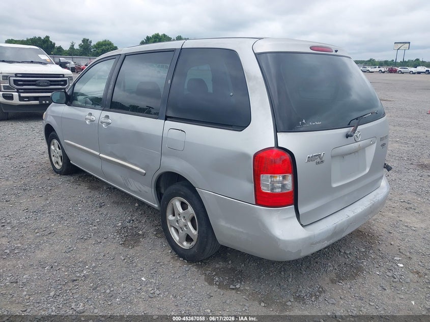 2001 Mazda Mpv VIN JM3LW28Y610184015 IAAI salvage auction — SIDE, Clear (Arkansas), sold $175 on 2026-07-26 (photo 3)