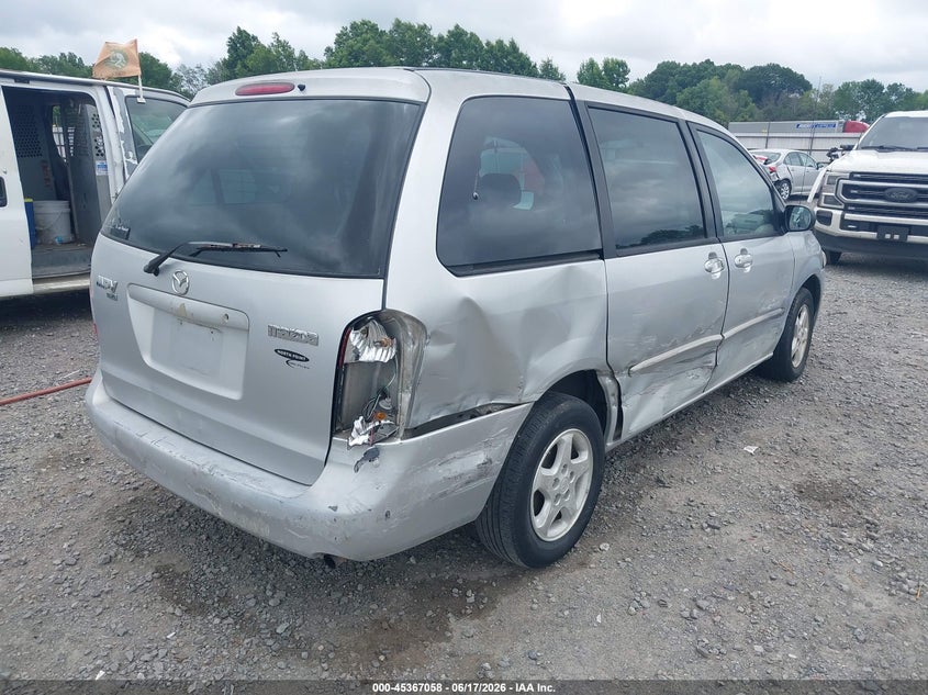 2001 Mazda Mpv VIN JM3LW28Y610184015 IAAI salvage auction — SIDE, Clear (Arkansas), sold $175 on 2026-07-26 (photo 4)