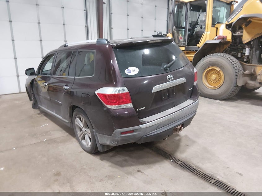 2012 Toyota Highlander VIN 5TDDK3EH7CS094570 IAAI salvage auction — LEFT FRONT, Salvage (North Dakota), sold $2,850 on 2026-07-16 (photo 3)