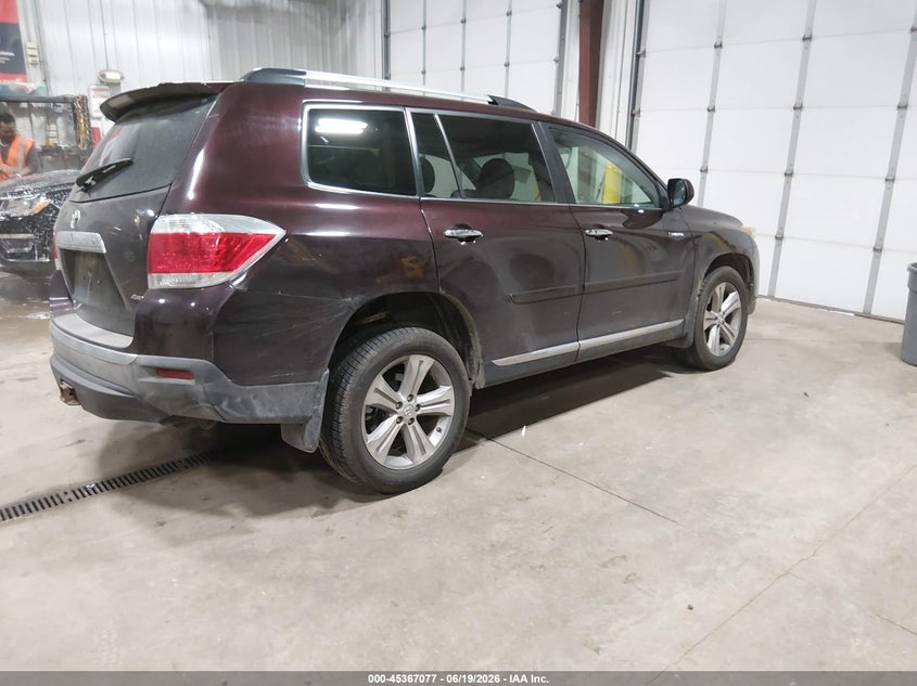 2012 Toyota Highlander VIN 5TDDK3EH7CS094570 IAAI salvage auction — LEFT FRONT, Salvage (North Dakota), sold $2,850 on 2026-07-16 (photo 4)