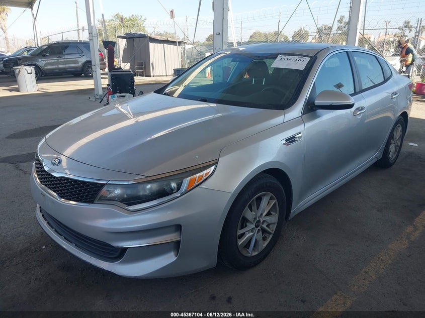 2018 Kia Optima VIN 5XXGT4L35JG210029 IAAI salvage auction — THEFT, Salvage (California), sold $2,825 on 2026-07-22 (photo 2)