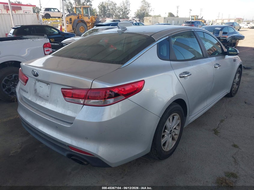 2018 Kia Optima VIN 5XXGT4L35JG210029 IAAI salvage auction — THEFT, Salvage (California), sold $2,825 on 2026-07-22 (photo 4)