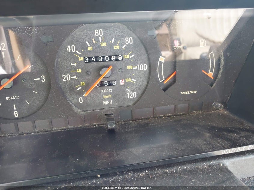 1990 Volvo 240 VIN YV1AA8841L1393541 IAAI salvage auction — NORMAL WEAR, Clear (Florida), sold $300 on 2026-08-06 (photo 7)