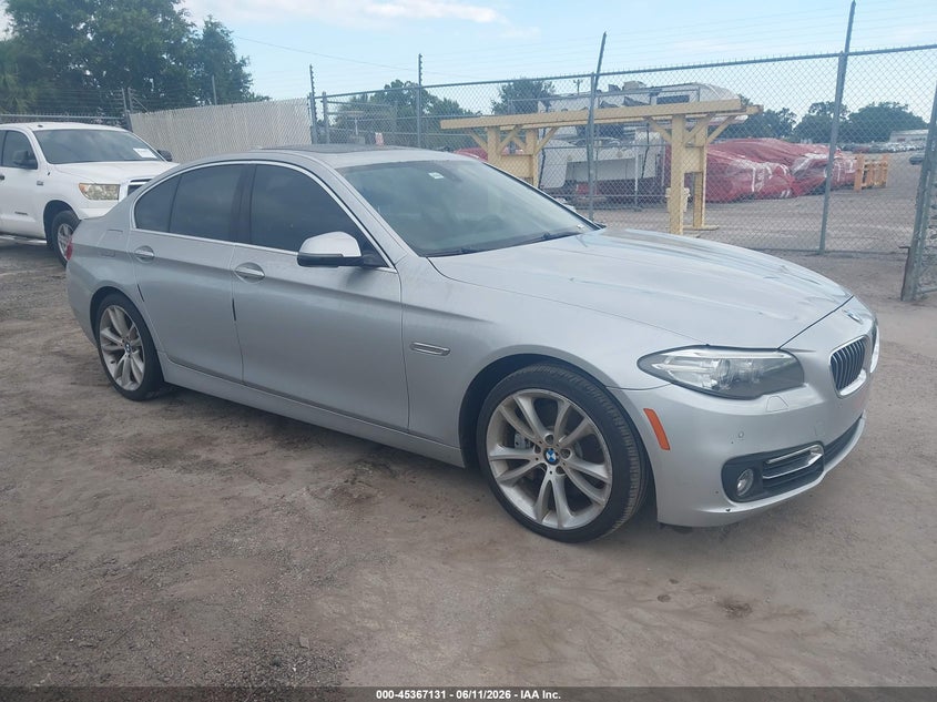 2014 BMW 5er VIN WBAXA5C59ED689338 IAAI salvage auction — NORMAL WEAR, Clear (Florida), sold $1,300 on 2026-07-22 (photo 1)