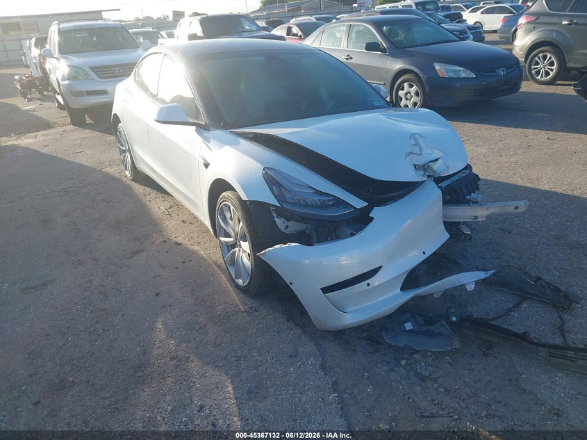 2020 Tesla Model 3 VIN 5YJ3E1EAXLF615957 IAAI salvage auction — NORMAL WEAR, Original (Texas), sold $2,275 on 2026-07-22 (photo 1)