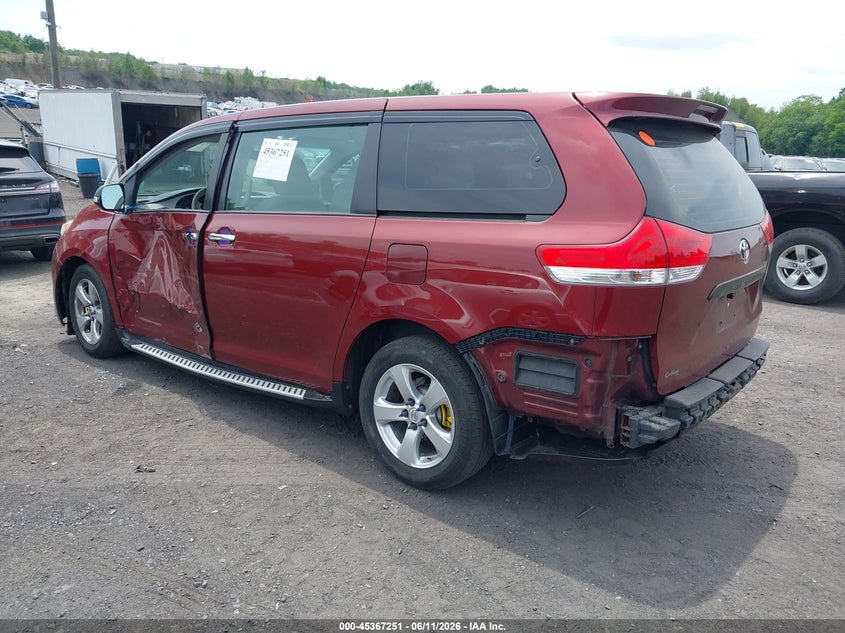 2014 Toyota Sienna VIN 5TDZK3DC2ES505680 IAAI salvage auction — FRONT & REAR, Salvage Title, sold $1,350 on 2026-07-21 (photo 3)