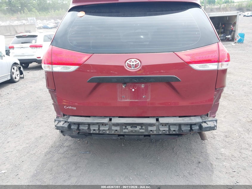 2014 Toyota Sienna VIN 5TDZK3DC2ES505680 IAAI salvage auction — FRONT & REAR, Salvage Title, sold $1,350 on 2026-07-21 (photo 6)