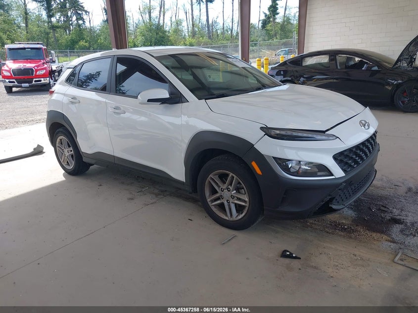 2022 Hyundai Kona VIN KM8K22AB0NU764733 IAAI salvage auction — FRONT END, Bill Of Sale (Washington), sold $3,750 on 2026-07-09 (photo 1)