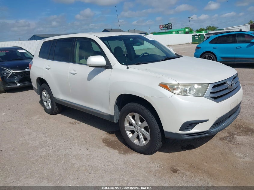 2012 Toyota Highlander VIN 5TDZK3EH1CS063031 IAAI salvage auction — REAR END, Original (Texas), sold $3,650 on 2026-07-22 (photo 1)