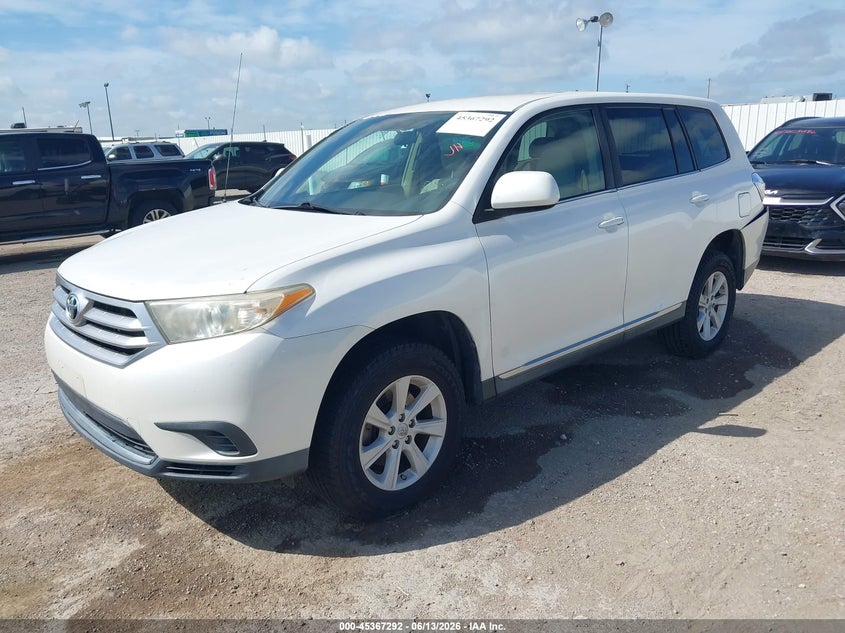 2012 Toyota Highlander VIN 5TDZK3EH1CS063031 IAAI salvage auction — REAR END, Original (Texas), sold $3,650 on 2026-07-22 (photo 2)