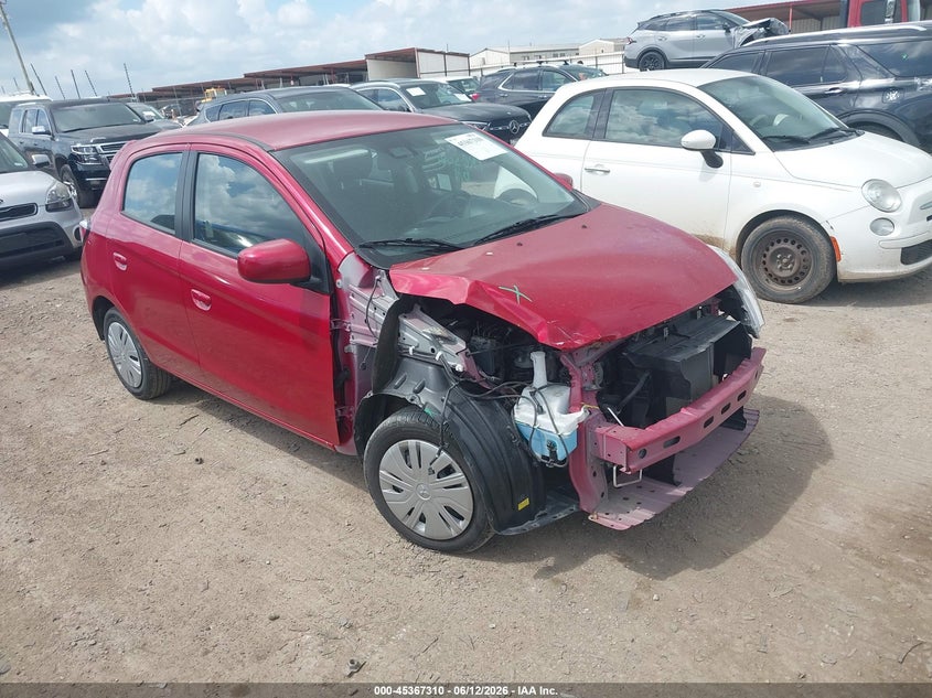 2024 Mitsubishi Mirage VIN ML32AUHJ7RH025926 IAAI salvage auction — FRONT END, Enterprise Vehicles Clear Only (California), sold $6,100 on 2026-07-28 (photo 1)