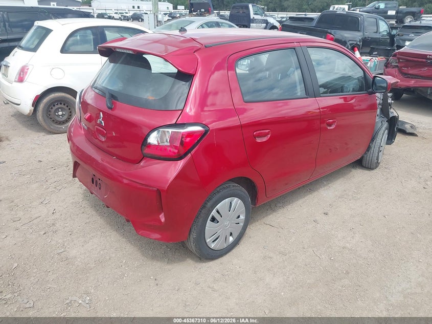 2024 Mitsubishi Mirage VIN ML32AUHJ7RH025926 IAAI salvage auction — FRONT END, Enterprise Vehicles Clear Only (California), sold $6,100 on 2026-07-28 (photo 4)