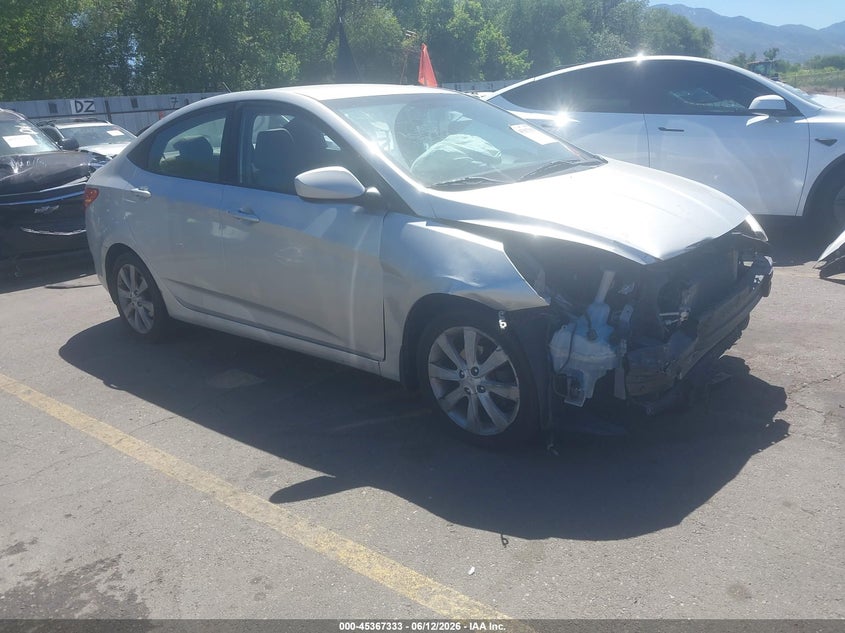 2013 Hyundai Accent VIN KMHCU4AE8DU275144 IAAI salvage auction — FRONT END, Salvage (Utah), sold $475 on 2026-07-09 (photo 1)