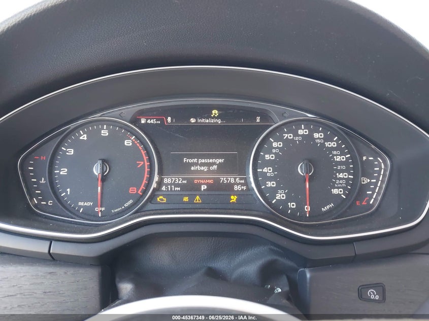 2019 Audi A4 VIN WAUGMAF42KN021776 IAAI salvage auction — LEFT SIDE, Salvage Title, sold $25 on 2026-07-23 (photo 2)