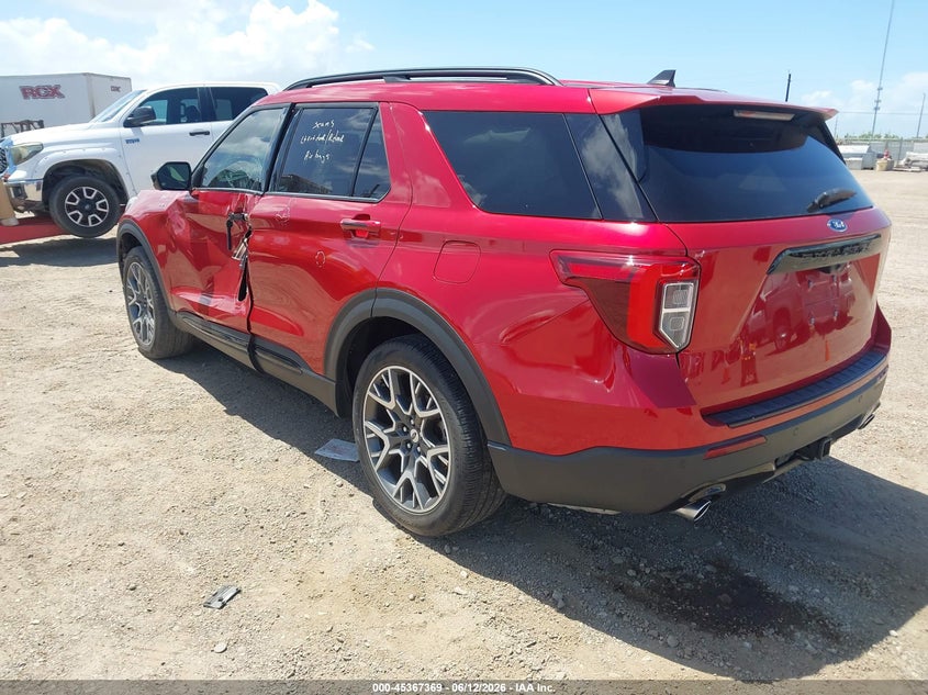 2023 Ford Explorer VIN 1FMSK7KH9PGB52824 IAAI salvage auction — LEFT SIDE, Original (Texas), sold $9,600 on 2026-07-29 (photo 3)