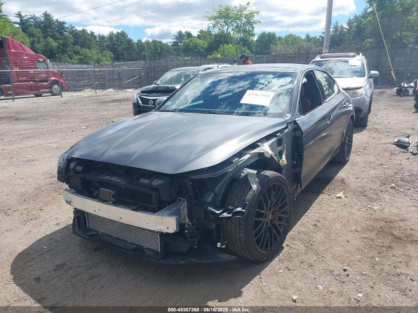 2022 Genesis G70 VIN KMTG14TE9NU082922 IAAI salvage auction — FRONT END, Salvage (Massachusetts), sold $9,750 on 2026-07-24 (photo 2)