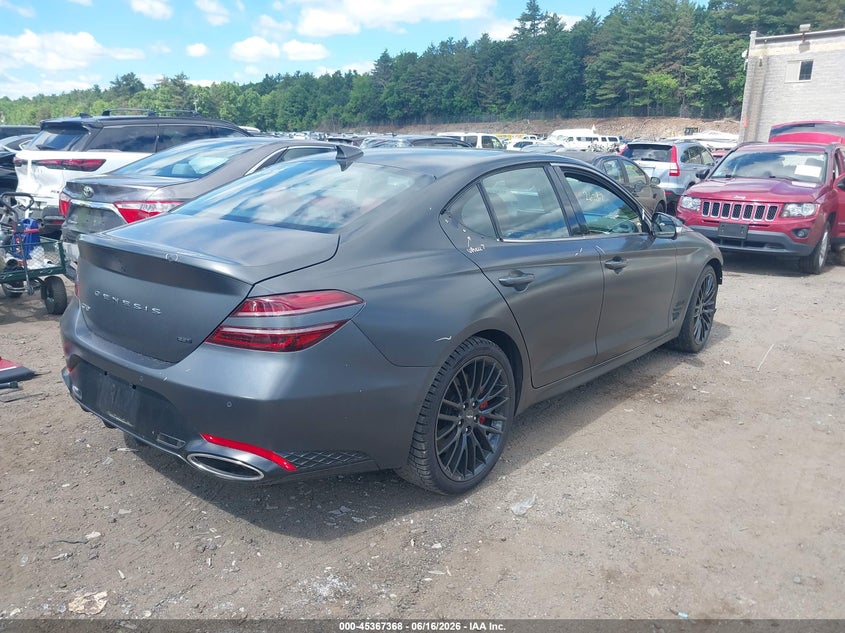 2022 Genesis G70 VIN KMTG14TE9NU082922 IAAI salvage auction — FRONT END, Salvage (Massachusetts), sold $9,750 on 2026-07-24 (photo 4)