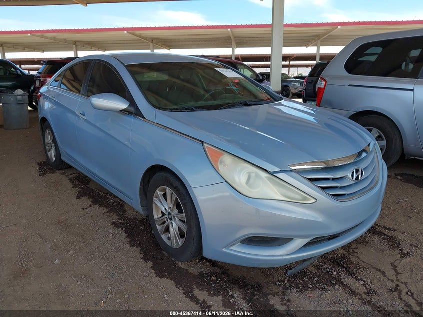 2013 Hyundai Sonata VIN 5NPEB4ACXDH762714 IAAI salvage auction — FRONT END, Clear (Arizona), sold $1,100 on 2026-07-14 (photo 1)