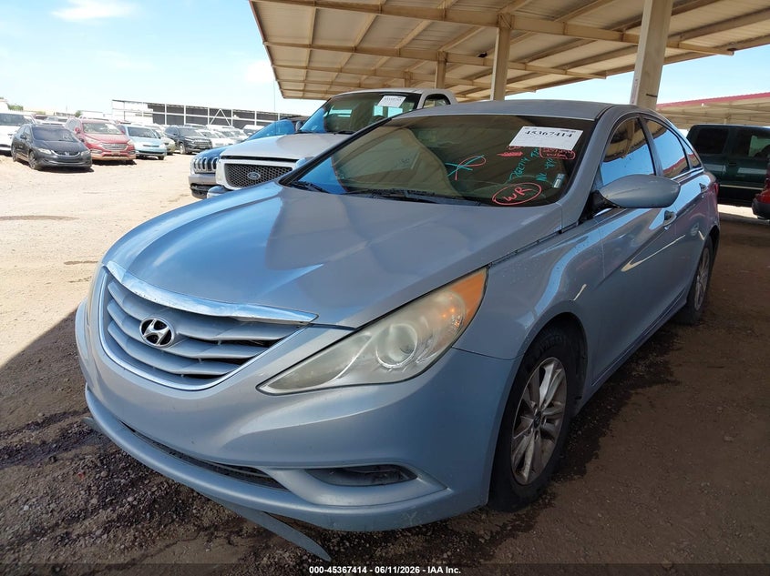 2013 Hyundai Sonata VIN 5NPEB4ACXDH762714 IAAI salvage auction — FRONT END, Clear (Arizona), sold $1,100 on 2026-07-14 (photo 2)