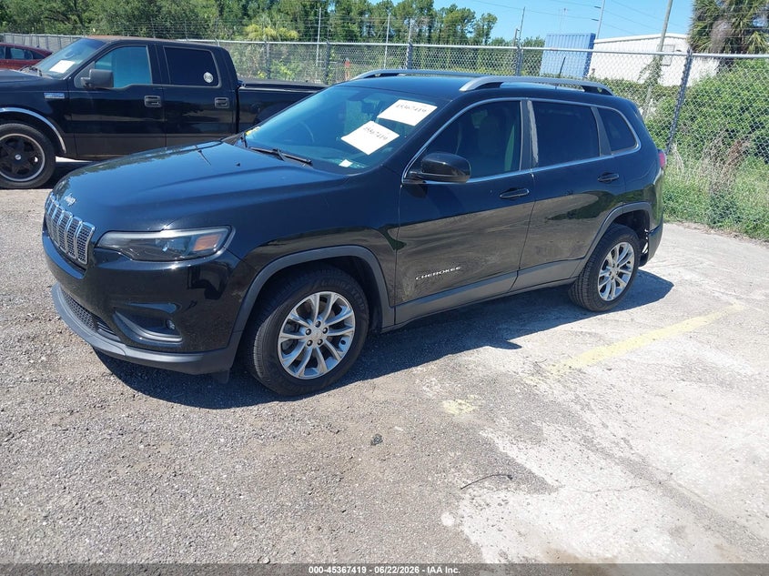 2019 Jeep Cherokee VIN 1C4PJLCB1KD147787 IAAI salvage auction — REAR END, Salvage Title, sold $2,200 on 2026-08-14 (photo 2)