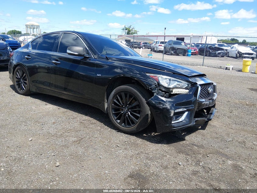 2019 Infiniti Q50 VIN JN1EV7AR0KM552674 IAAI salvage auction — UNDERCARRIAGE, Salvage (New Jersey), sold $1,550 on 2026-07-29 (photo 1)