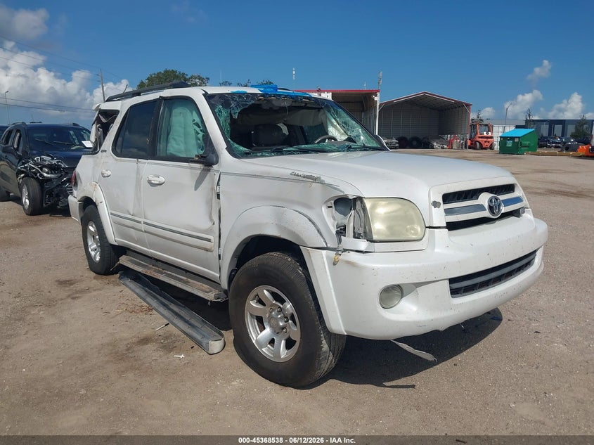 2006 Toyota Sequoia VIN 5TDZT38A66S268036 IAAI salvage auction — BIO HAZARD, Rebuildable (Florida), sold $1,375 on 2026-07-07 (photo 1)