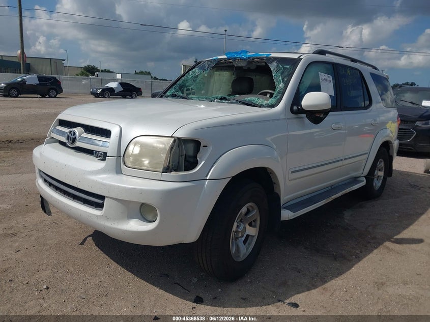 2006 Toyota Sequoia VIN 5TDZT38A66S268036 IAAI salvage auction — BIO HAZARD, Rebuildable (Florida), sold $1,375 on 2026-07-07 (photo 2)