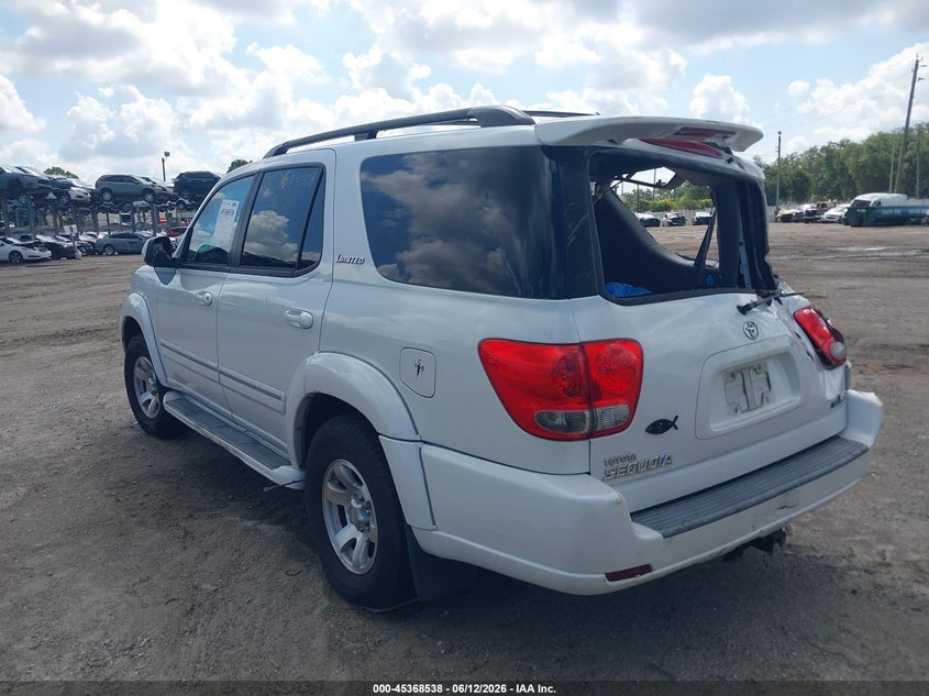 2006 Toyota Sequoia VIN 5TDZT38A66S268036 IAAI salvage auction — BIO HAZARD, Rebuildable (Florida), sold $1,375 on 2026-07-07 (photo 3)
