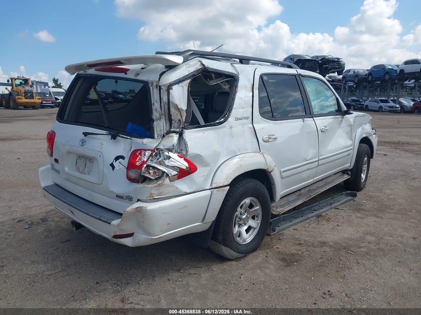 2006 Toyota Sequoia VIN 5TDZT38A66S268036 IAAI salvage auction — BIO HAZARD, Rebuildable (Florida), sold $1,375 on 2026-07-07 (photo 4)