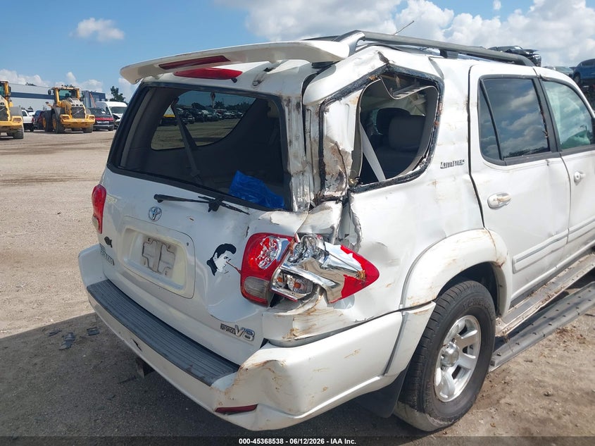 2006 Toyota Sequoia VIN 5TDZT38A66S268036 IAAI salvage auction — BIO HAZARD, Rebuildable (Florida), sold $1,375 on 2026-07-07 (photo 6)