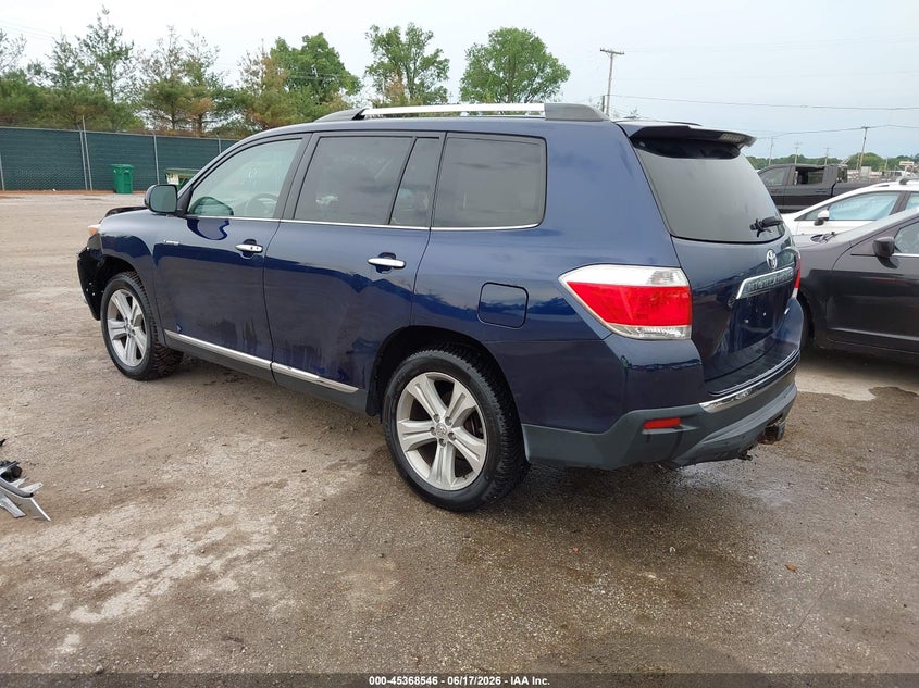2013 Toyota Highlander VIN 5TDDK3EH3DS227763 IAAI salvage auction — FRONT END, Clear (Indiana), sold $3,850 on 2026-07-22 (photo 3)