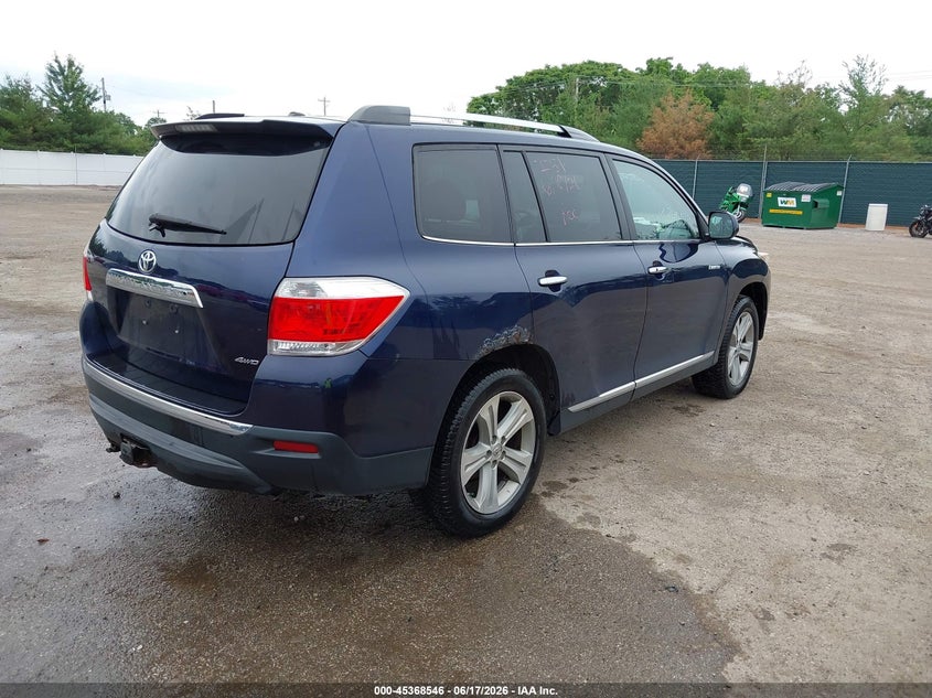 2013 Toyota Highlander VIN 5TDDK3EH3DS227763 IAAI salvage auction — FRONT END, Clear (Indiana), sold $3,850 on 2026-07-22 (photo 4)