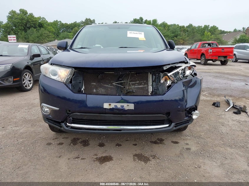 2013 Toyota Highlander VIN 5TDDK3EH3DS227763 IAAI salvage auction — FRONT END, Clear (Indiana), sold $3,850 on 2026-07-22 (photo 6)