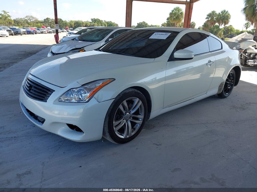 2008 Infiniti G37 VIN JNKCV64E38M105724 IAAI salvage auction — FRONT & REAR, Certificate Of Destruction (Florida), sold $450 on 2026-07-07 (photo 2)