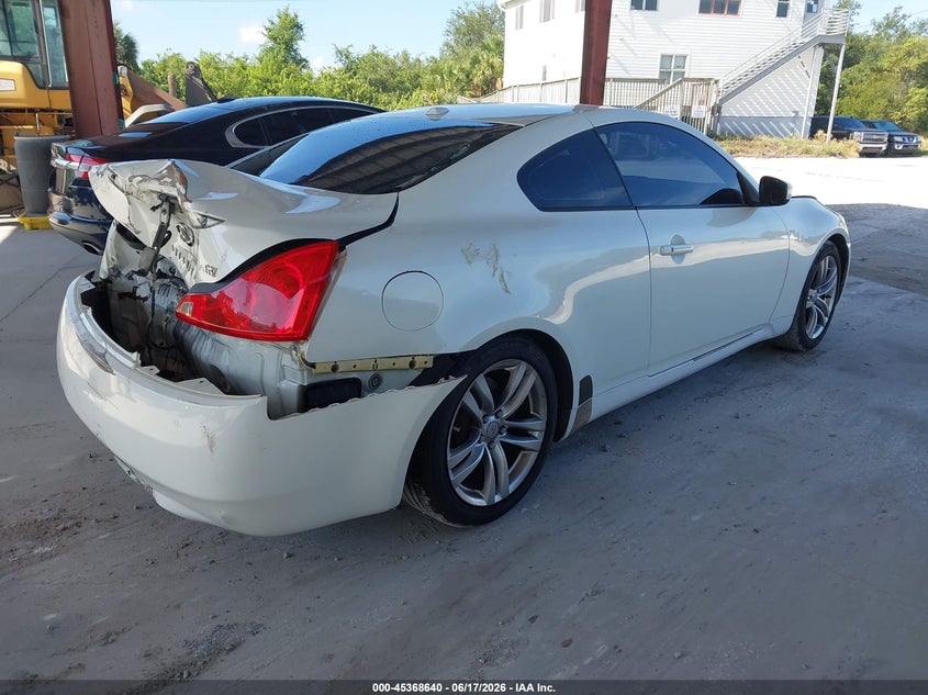 2008 Infiniti G37 VIN JNKCV64E38M105724 IAAI salvage auction — FRONT & REAR, Certificate Of Destruction (Florida), sold $450 on 2026-07-07 (photo 4)