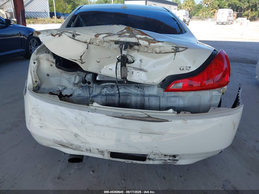 2008 Infiniti G37 VIN JNKCV64E38M105724 IAAI salvage auction — FRONT & REAR, Certificate Of Destruction (Florida), sold $450 on 2026-07-07 (photo 6)