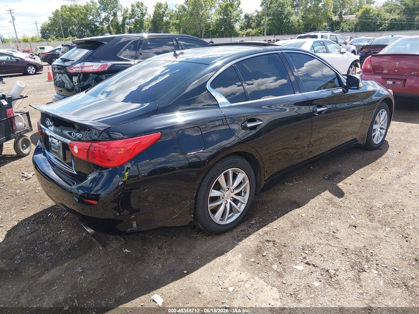 2016 Infiniti Q50 VIN JN1CV7AR4GM250822 IAAI salvage auction — RIGHT SIDE, Salvage (Ohio), sold $4,175 on 2026-07-09 (photo 4)