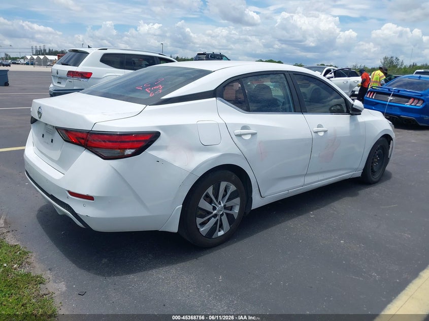 2020 Nissan Sentra VIN 3N1AB8BV5LY290268 IAAI salvage auction — SIDE, Certificate Of Destruction (Florida), sold $2,000 on 2026-07-18 (photo 4)